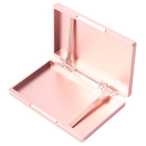 CIGARRERA METALICA DE 100 MM PARA 7 CIGARROS COLOR ORO ROSA