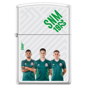 ENCENDEDOR ZIPPO BLANCO SNM JUGADORES TECATITO, CHICHARITO Y HECTOR HERRERA