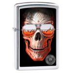 ENCENDEDOR ZIPPO CALAVERA CON LENTES