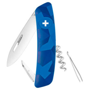 NAVAJA SWIZA MODELO JUVENIL AZUL 4 HERRAMIENTAS, 6 USOS