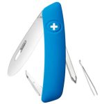 NAVAJA SWIZA MODELO JUNIOR AZUL 4 HERRAMIENTAS, 6 USOS