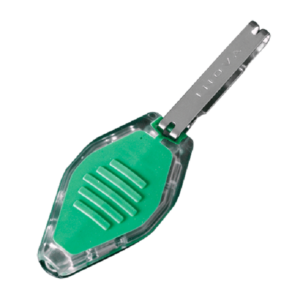 MINI LINTERNA TRANSPARENTE INOVA CON LUZ VERDE