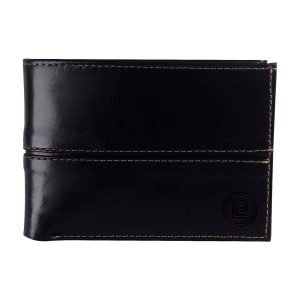 BILLETERA PARK LANE DE PIEL COSTURA CENTRAL COLOR NEGRO