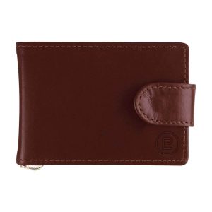 BILLETERA PARK LANE DE PIEL CON MONEY CLIP COLOR CAFE