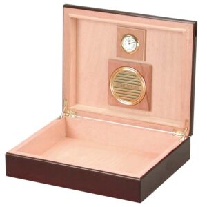 HUMIDOR JUNIOR PARA 24 PUROS EN COLOR CAOBA INGLESA