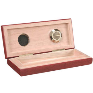 HUMIDOR TRAVEL PARA 3 PUROS EN COLOR CAOBA