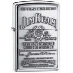 ENCENDEDOR ZIPPO CROMADO BRILLANTE EMBLEMA JIM BEAN