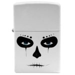 ENCENDEDOR ZIPPO BLANCO MASCARA DIA DE MUERTOS